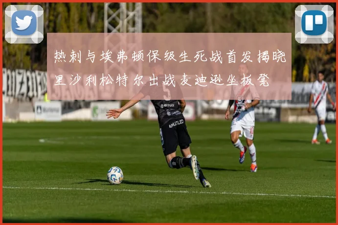 热刺与埃弗顿保级生死战首发揭晓里沙利松特尔出战麦迪逊坐板凳